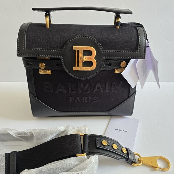 Balmain B-Buzz 23 Top Handle Bag Black - Picture 9 of 10